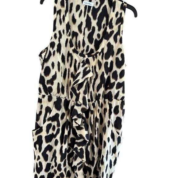 Calvin Klein Black and Cream Animal Print Mini Dress - Picture 8 of 9